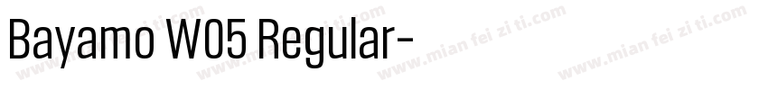 Bayamo W05 Regular字体转换